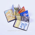 Full printed magnetic mini address phone book with mirror